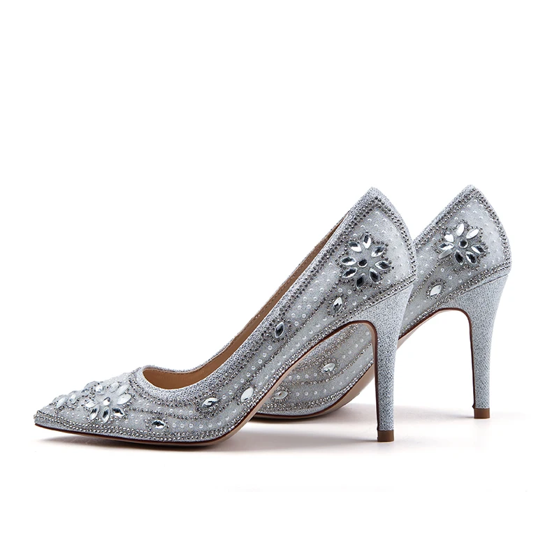 

New wedding shoes bride tacones mujer scarpe donna pumps women shoes sexy high heels