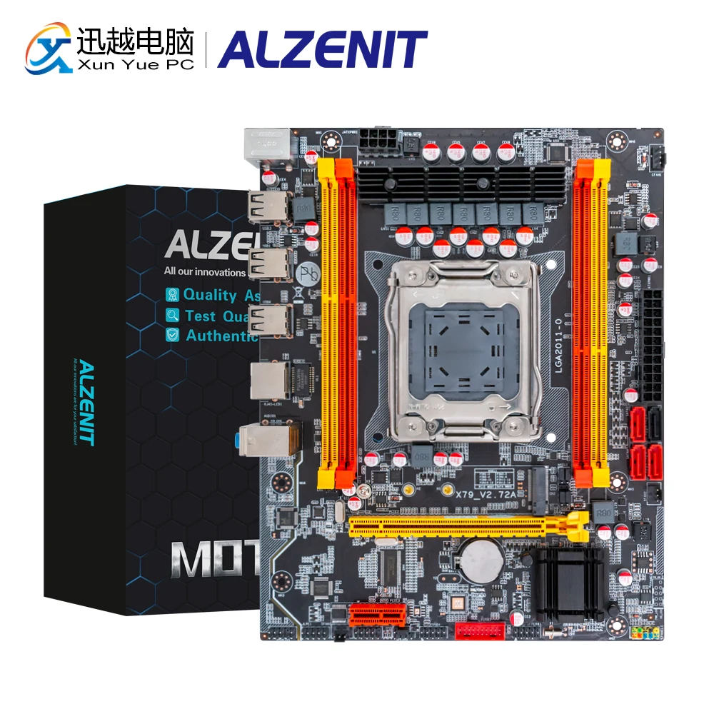 ALZENIT X79M CE3 Материнская плата Intel X79 LGA 2011 Xeon E5 поддержка ECC REG DDR3 128 ГБ M.2 NVME NGFF SATA3.0 USB2.0