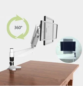 

10-27" 360 Degree Full Rotation Display Monitor Holder Desktop Clamping LCD TV Mount Bracket Arm 20~80cm Height MD5211