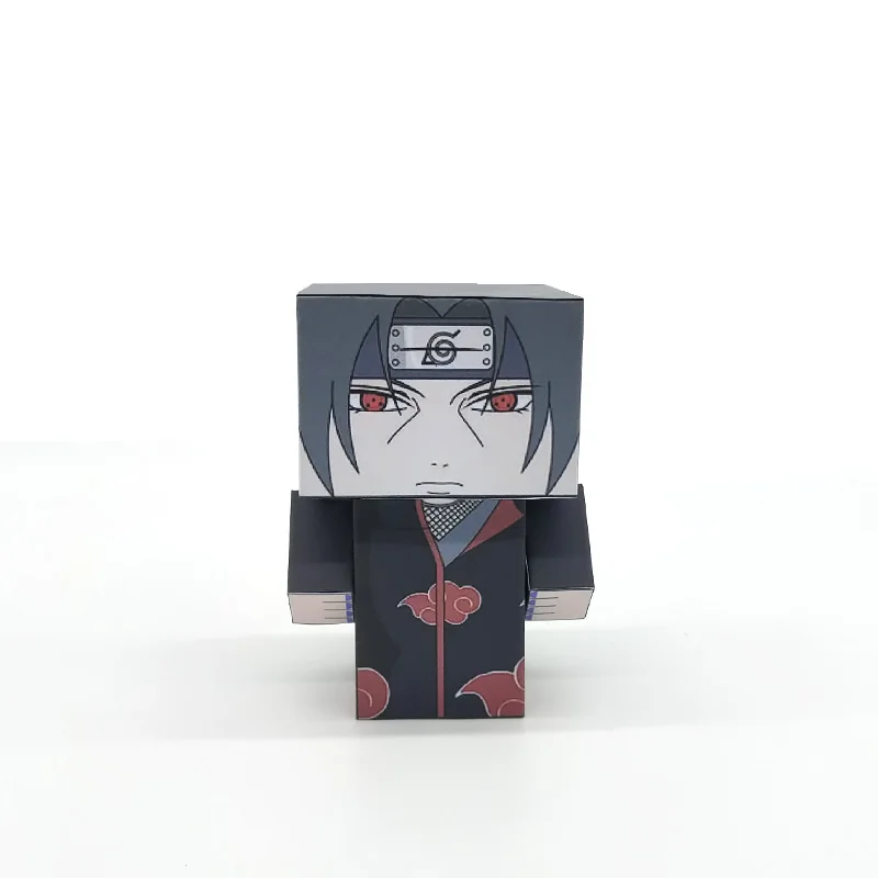 Наруто Учиха Итачи Складная резка Мини Милая 3D бумажная модель бумажное ремесло Аниме Фигурка DIY Cubee дети взрослые ремесленные игрушки MG-026