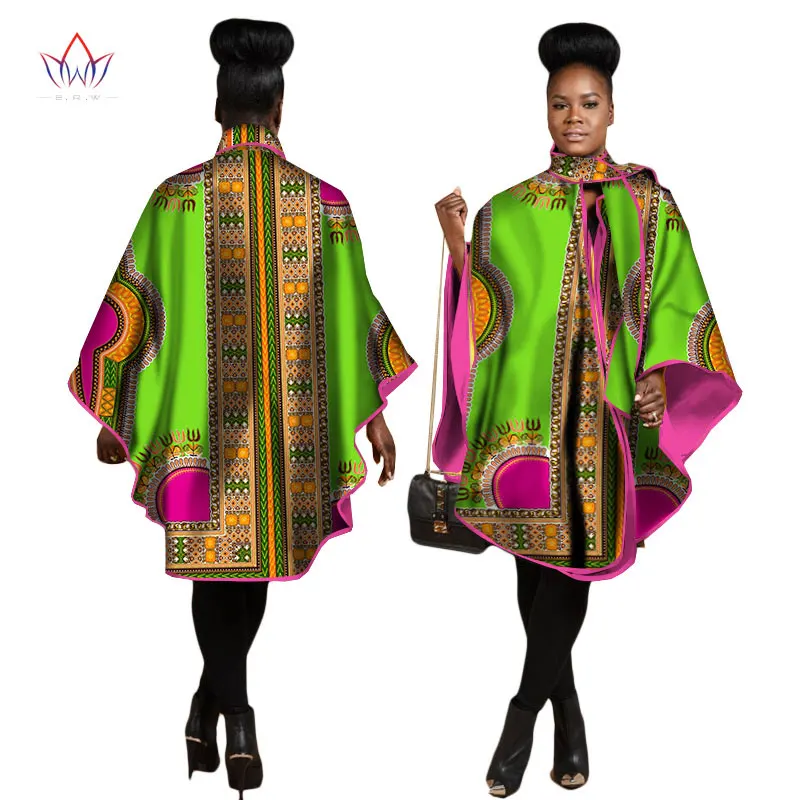 Осень в африканском стиле пальто для женщин большого размера в африканском стиле Костюмы Африки, с печатными рисунками в виде Дашики офисная верхняя одежда Костюмы WY1267 - Цвет: 4
