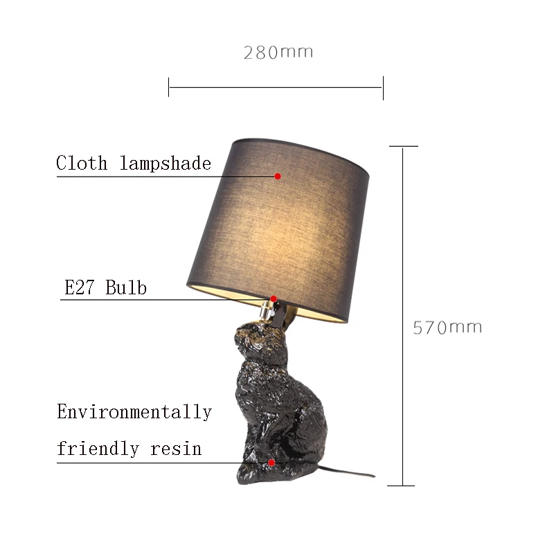 Modern Desk Lamp Art Resin Rabbit Shaped LOFT Lamps Table Lamps Bedroom Living Room Interior Decor Bedside Table Lights Lighting Modern Desk Lamp Art Resin Rabbit Shaped LOFT Lamps Table Lamps Bedroom Living Room Interior Decor Bedside Table Lights Lighting