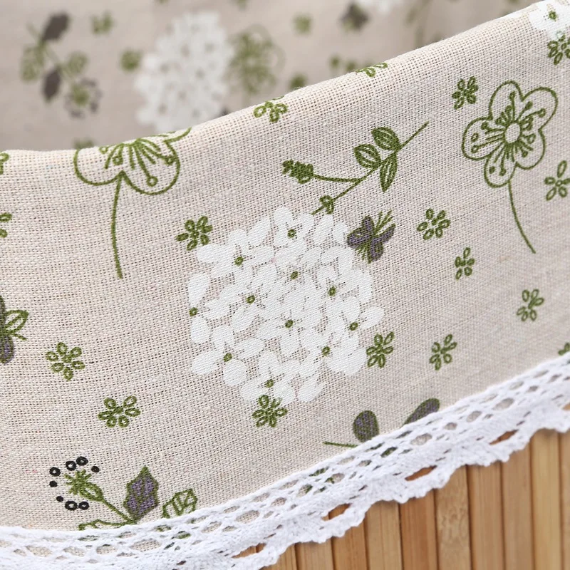 Бамбуковая корзина для белья портативная, корзина для хранения грязной одежды с крышкой и съемным вкладышем, большая корзина для хранения одежды, подходящая f