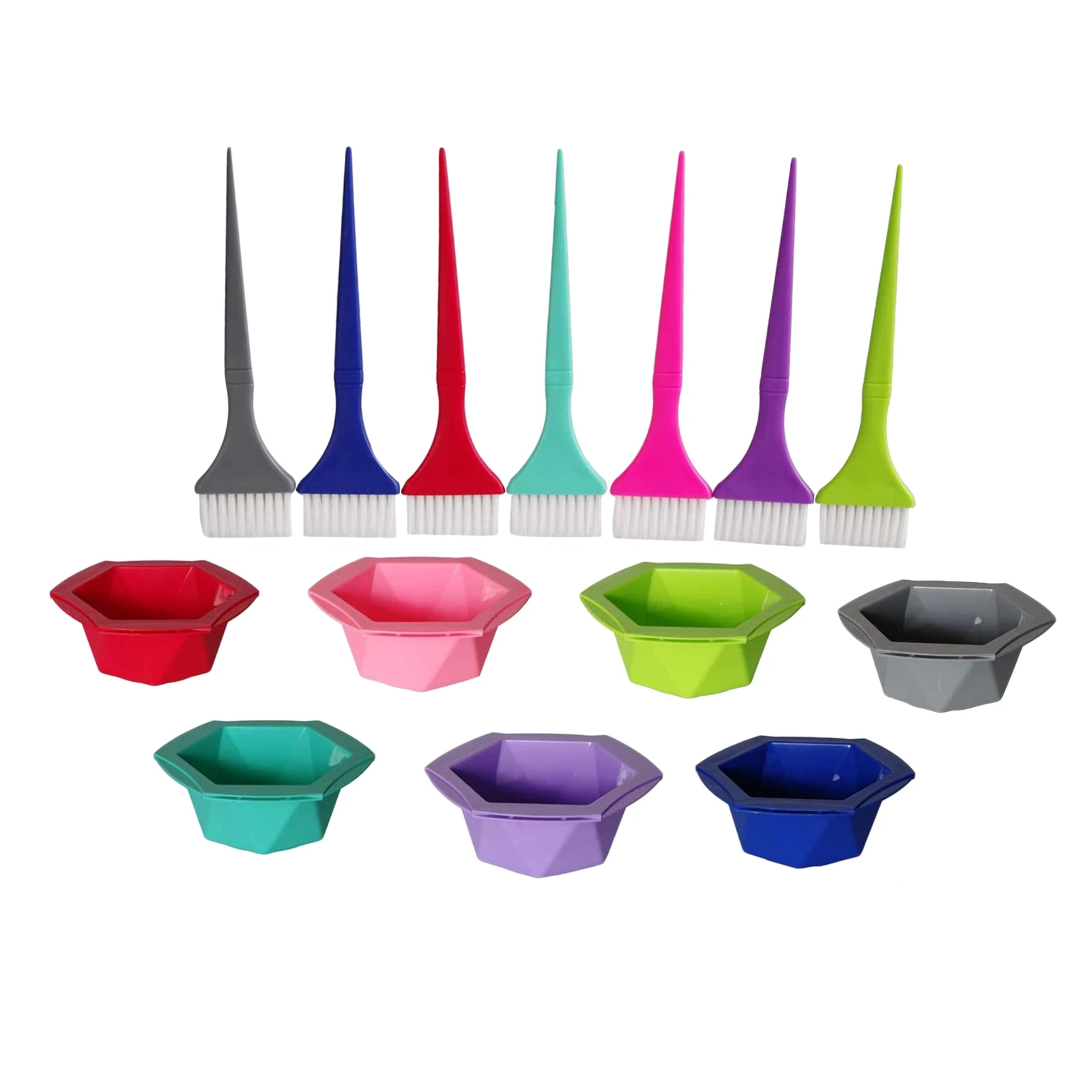 7 шт. краска для волос Окраска отбеливатель чаша расческа щетки оттенок набор