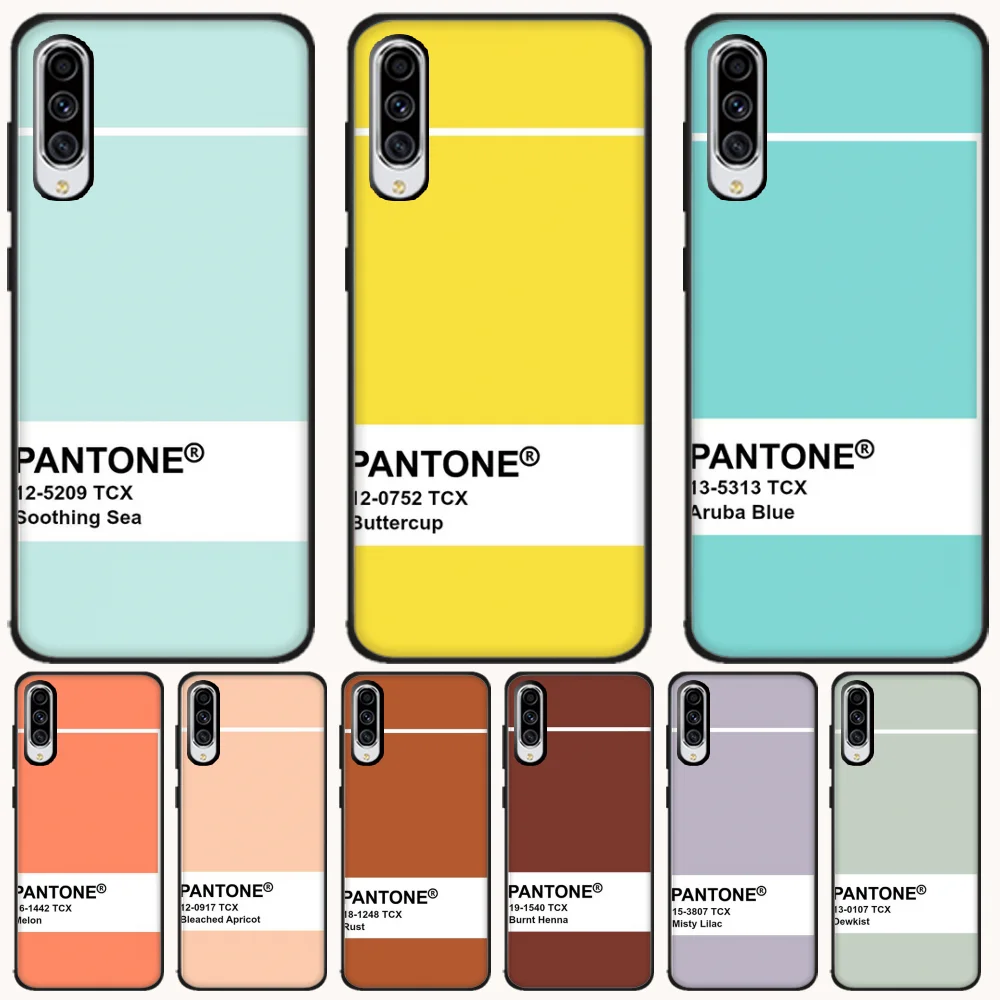 Мягкий ТПУ чехол для телефона Reayou Pantone карамельных цветов черный Samsung A10 20 30 40 50 70 10S