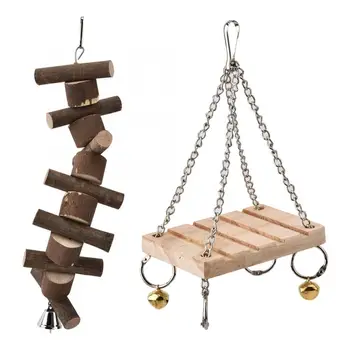 

10Pcs Pet Parrot Roller Bells Rattan Ball Toy Hamster Exercise Bird Molar Toys Supplies Hamster Wooden Wood Molar Chew Toy