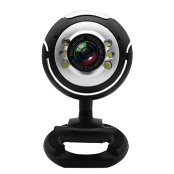 

USB Video Computer Camera Six Lights Night Vision Non Drive Clip Camera HD Camera Network