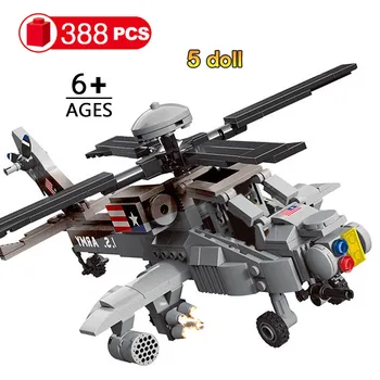 

388pcs Building Blocks Compatible City Swat Police Helicopter Bricks Toys For Children