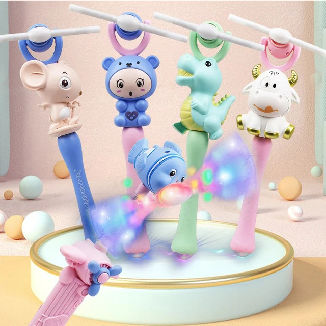 New LED Glowing Windmill Toy Glow In The Dark Toys For Kids Musical Colorful Flashing Light Up Toys For Girls Dinosaur Stick 2