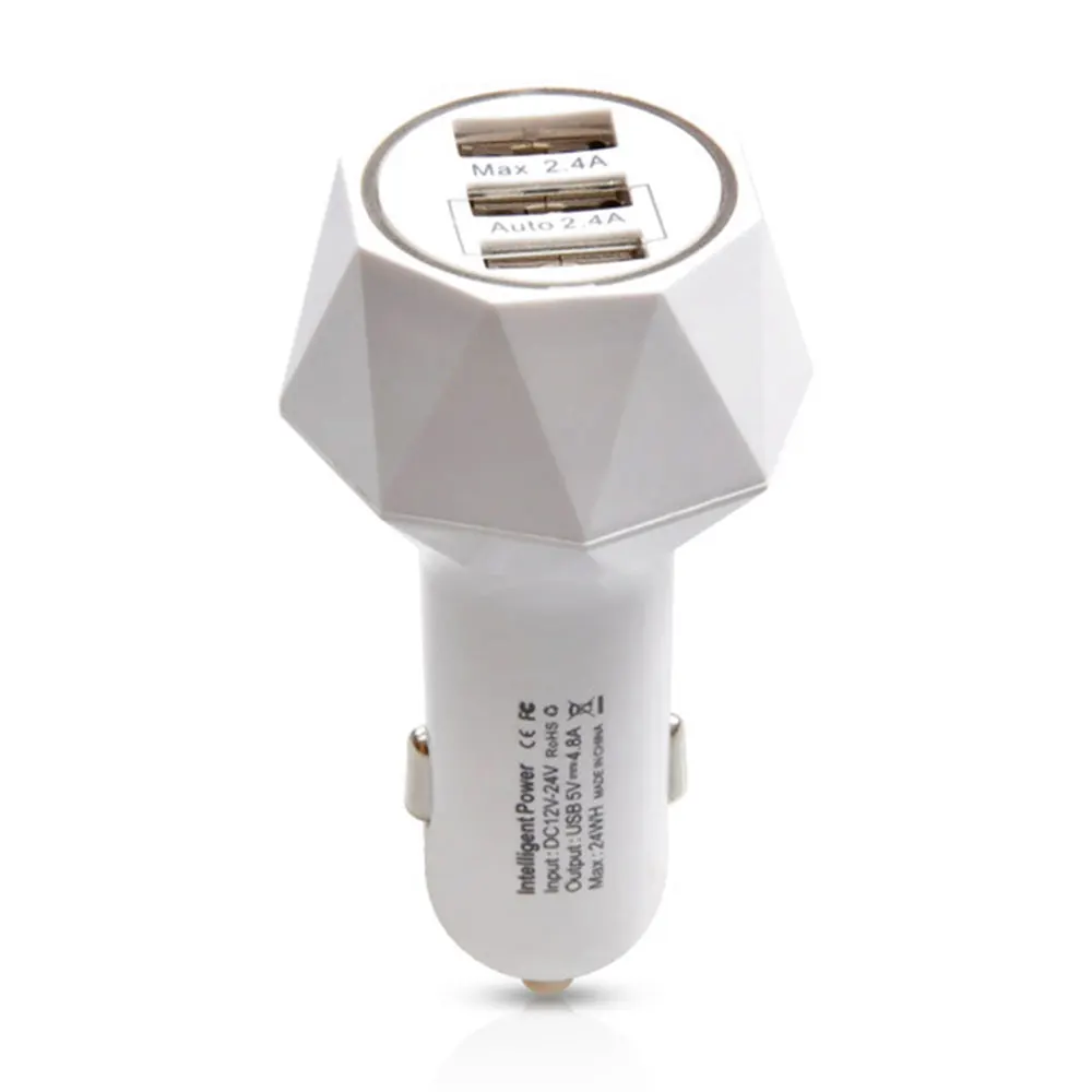 White 3USB Авто Зарядное устройство автомобилем быстрая Зарядное устройство телефон умный автомобиль Зарядное устройство для внедорожника - Название цвета: White