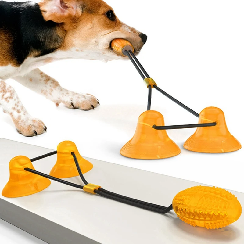 

Double Sucker Dog Toy Aggressive Chewers Bite Resistant Training Interactive Double Sucker CN