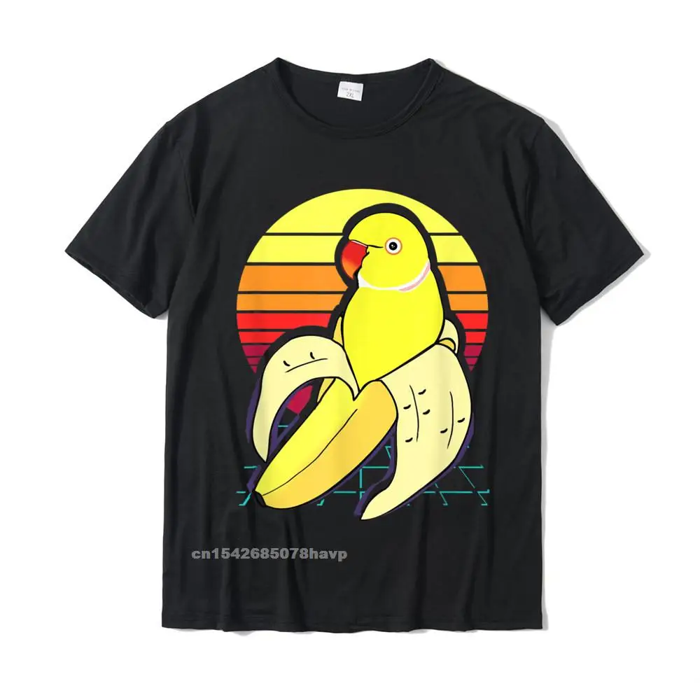 Funny Cotton Fabric Street Tops Shirts Designer Short Sleeve Men T-Shirt 3D Printed Summer/Fall Tshirts Crew Neck Aesthetic Vaporwave Banana Indian Ringneck Birb Parrot T-Shirt__987.Aesthetic Vaporwave Banana Indian Ringneck Birb Parrot T-Shirt  987 black.