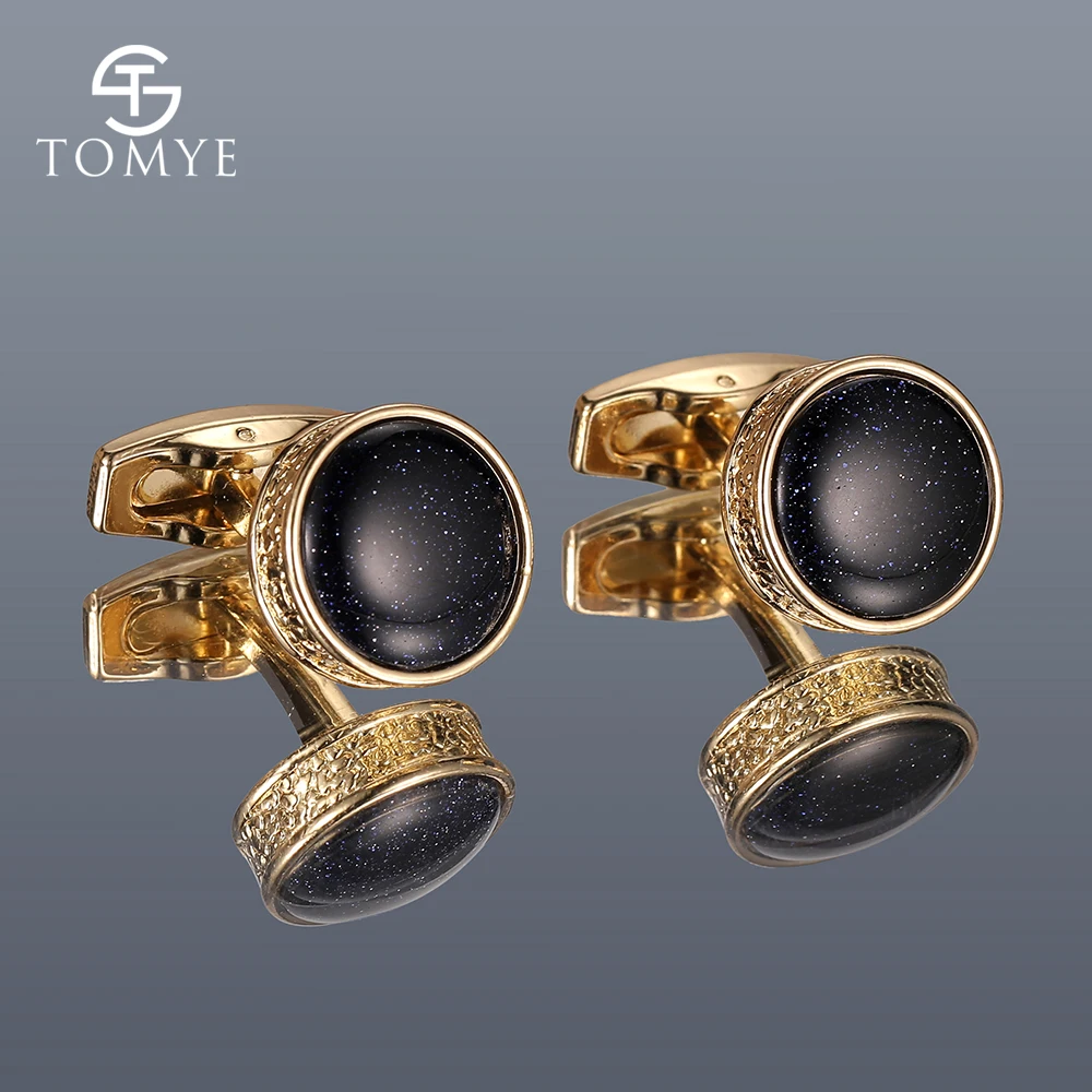 Запонки мужские TOMYE XK20S038 2 цвета круглые с изображением звездного неба | Украшения