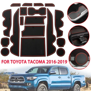 

For Toyota Tacoma Custom Fit Cup Door Center Console Liner Accessories Red Trim