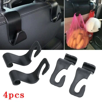 

Holder Car seat hook Black Interior Auto 4pcs Set Back Storage Bag Hanger