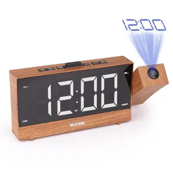 

Projection Radio Alarm Clock LED Digital Desk Table Watch Snooze Function