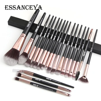 

ESSANCEYA 20 Pcs Professional Makeup Brushes Set Powder Foundation Eye Blending Make Up Brushes Cosmetics Soft Synthetic Hair