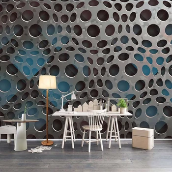 

Custom Photo Modern Creative Design 3D Stereo Geometric Cement Wall Painting Cafe Office Living Room Mural Wallpaper Home Decor