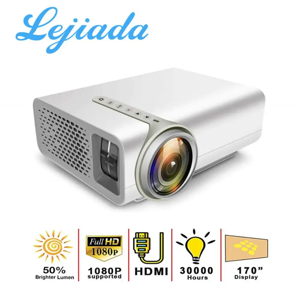 Портативный проектор LEJIADA YG520 для домашнего кинотеатра видеопроектор с HDMI AV USB домашний мини HD 1080P| |