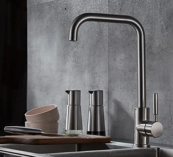 

Kitchen Hot and Cold Waterfall Faucet Multi-type Sink Household Single Cold 304 Stainless Steel Rotating Wash Basin Water-tap