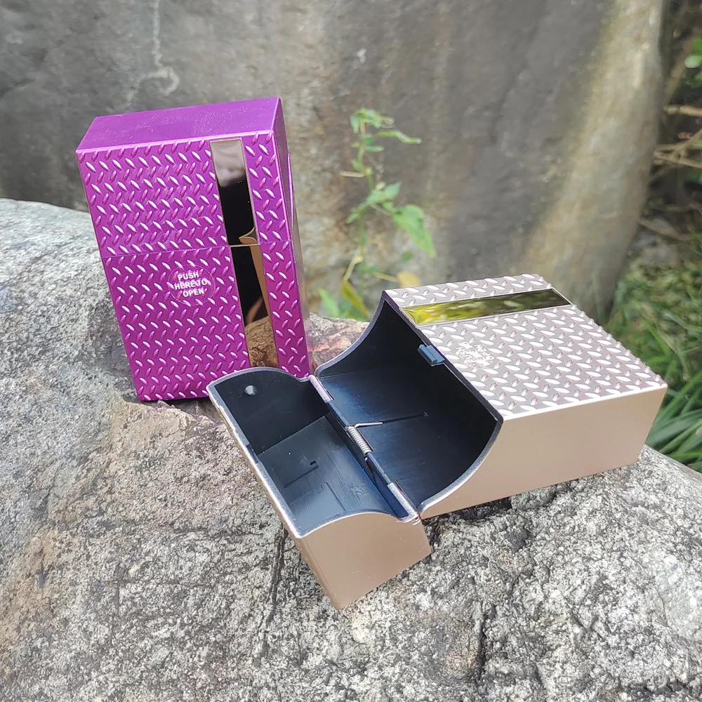 

COURNOT Fashion Man Plastic Cigarette Case Cover For Regular Cigarettes Storage Case Holder High Quality Portable Tobacco Box