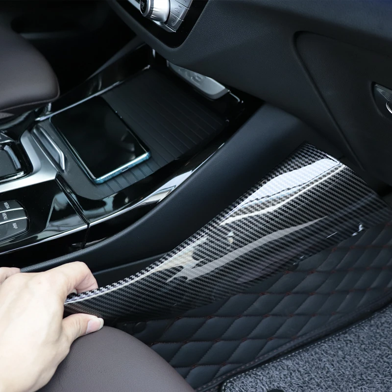 

2PCS ABS Carbon Fiber Gearbox Panel side Trim Cover Car Accessories For BMW X3 G01 IX3 G08 M Sport