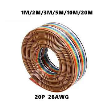 

1M/2M/3M/5M/10M/20M 1.27mm 20P DuPont Cable Rainbow Flat Line Support Wire Soldered Cable Connector Wire