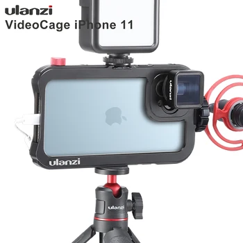 

Ulanzi Vlog Metal Case Cage for iPhone 11 Video Shooting Record Vlogging Case with 17MM Thread 1/4 Screw