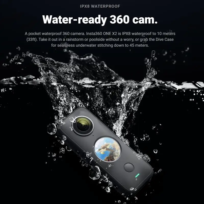 Экшн камера Insta360 One X2 360 5 7 K VR Video 10M Водонепроницаемая Insta карманная панорамная
