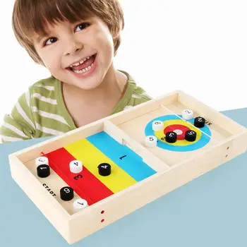 

Children's Table Mini Wooden Curling Ball Game Curling Ball Puzzle Parent-child Interactive Tabletop Decompression Game