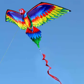 

Games Funny Flying Easy To Fly Single Line Kids Adults With Tail Portable Toy Family Activity Lightweight 3D Parrot Kite Outdoor