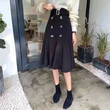 Тонкие юбки, осень/зима 200, jins fat mm, большие размеры, длинное слово, профессиональная юбка в рыбий хвост, высокая талия, юбка