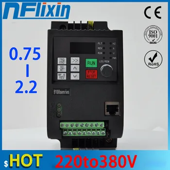

frequency inverter 220V to AC 380V 2200W 2.2KW 3 phase output speed controller 50HZ 60HZ VFD Converter for motor