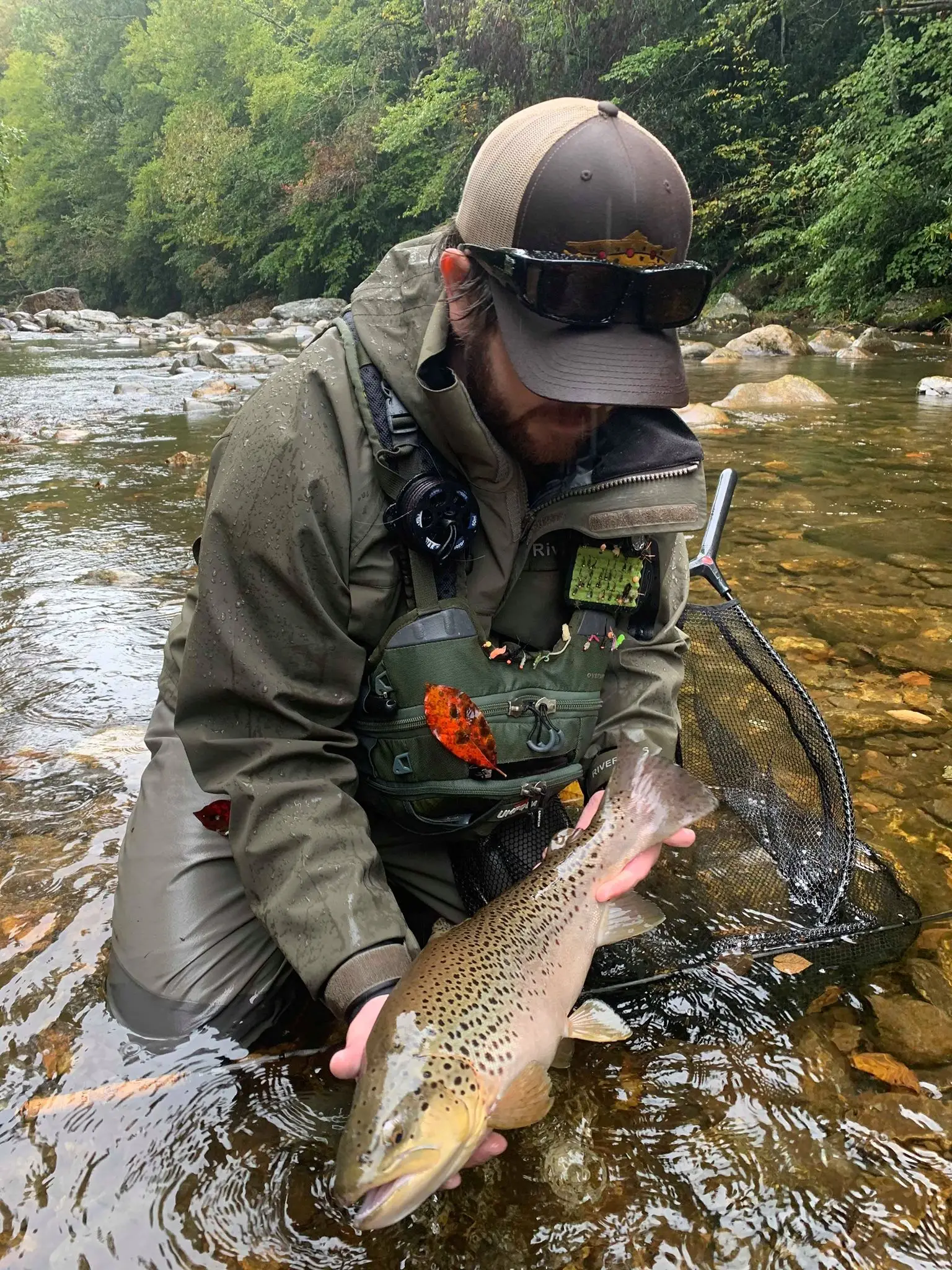 US $139.30 F Riverruns Fishing Jacket Breathable Outdoor Waterproof Rain Wading Jacket for Men FishingHikingKayak and Hunting