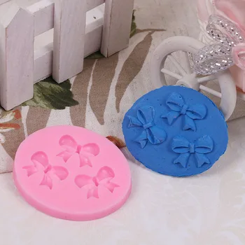 

HOT Bowknot Cake Mould Silicone Bowknot Shaped Chocolate Moulds DIY Pastry Mold Home Bakery Baking Tool Random Color