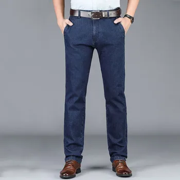 

Jeans Men 2019 New Autumn Jeans Men's Loose Straight Pants Men's Business Stretch Casual Men's Pants More Sizes 28-38 40