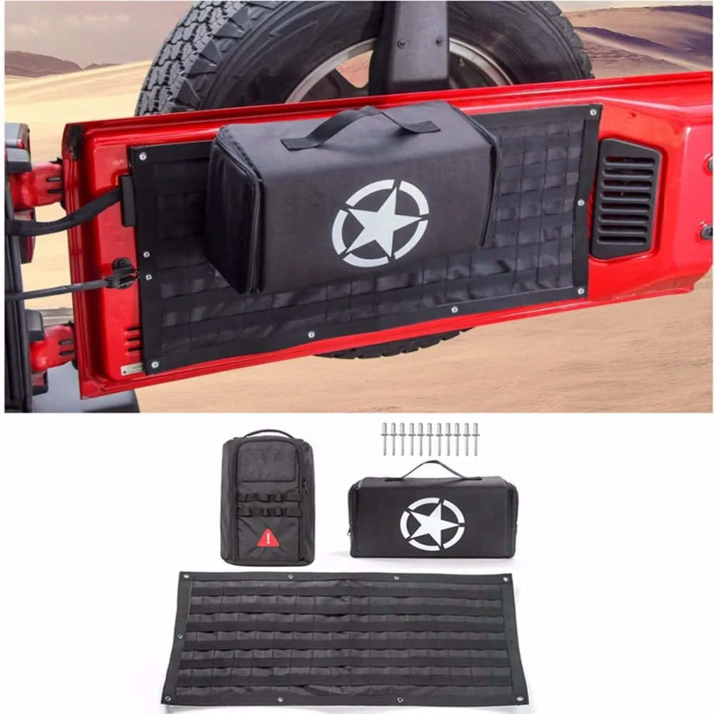 Чехол для задней двери Jeep Wrangler JK CJ TJ JL 2007 2019 сумка хранения органайзер сумки и