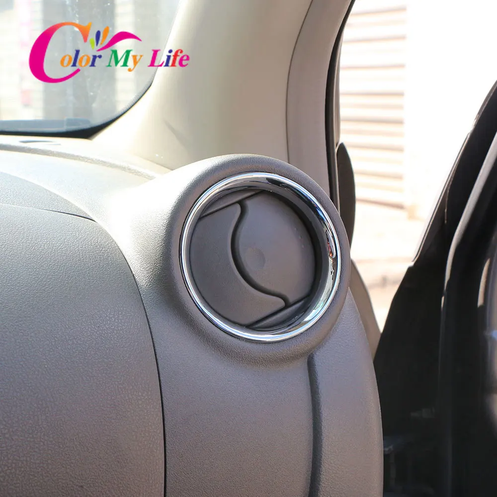 Автостайлинг для Nissan Micra March K13 2011 2012 2013 2014 2016 2017 хром A/C Вентиляционное кольцо