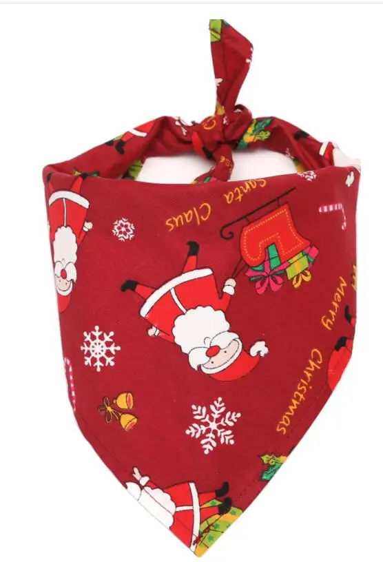 20pcs/lot Christmas holiday Dog Puppy Pet cotton bandanas Collar scarf Pet tie Y102101