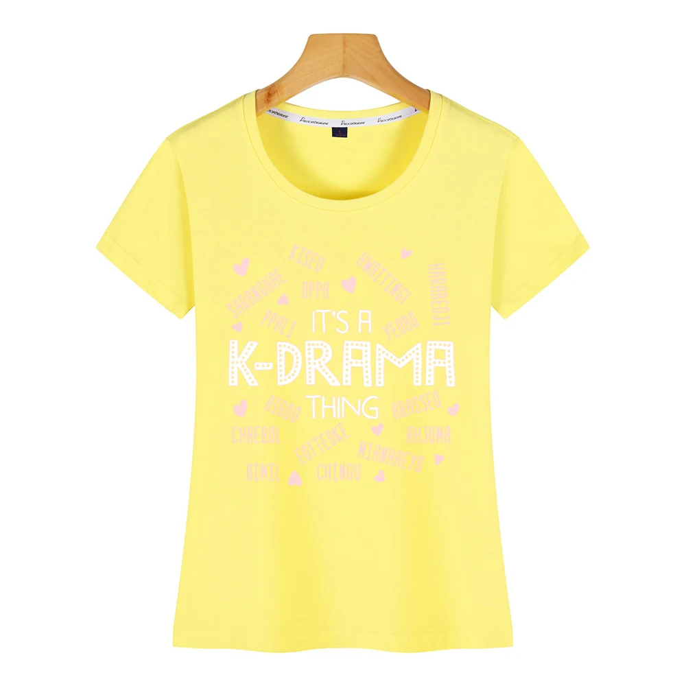 Топы, футболка для женщин, его Kdrama вещь, корейские слова, футболка для женщин, s 34 рукав, в стиле хип-хоп, винтажная Хлопковая женская футболка