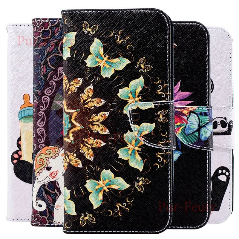 

Case for Huawei Honor 8S KSA LX9 LX3 5.71''Patterned Wallet PU Leather Silicone Shockproof Skin for Honor 8S Honor8S Flip Covers