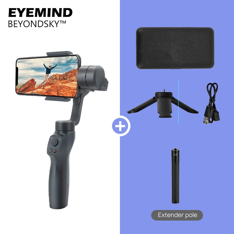 Синий Beyondsky Eyemind 2 3-осевой Ручной Стабилизатор для iphone huawei p30 Android телефон Gopro Hero 6 7 VS DJI Osmo Mobile 2 - Цвет: Синий