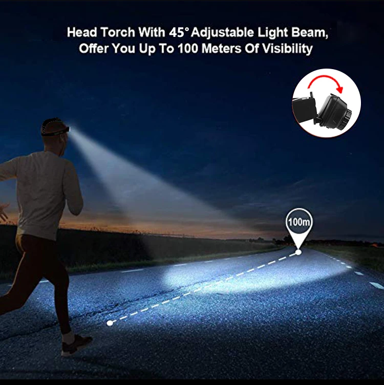7000 люмен USB Перезаряжаемый светодиодный фонарь на голову, фара, супер яркий датчик движения тела для рыбалки, кемпинга, детей