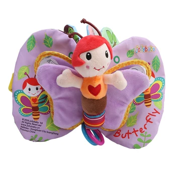 

New 2019 Cartoon Animal Butterfly Bee Baby Cloth Book Multifunction Early Educational Development Colorful Toy Gift Baby Rattles