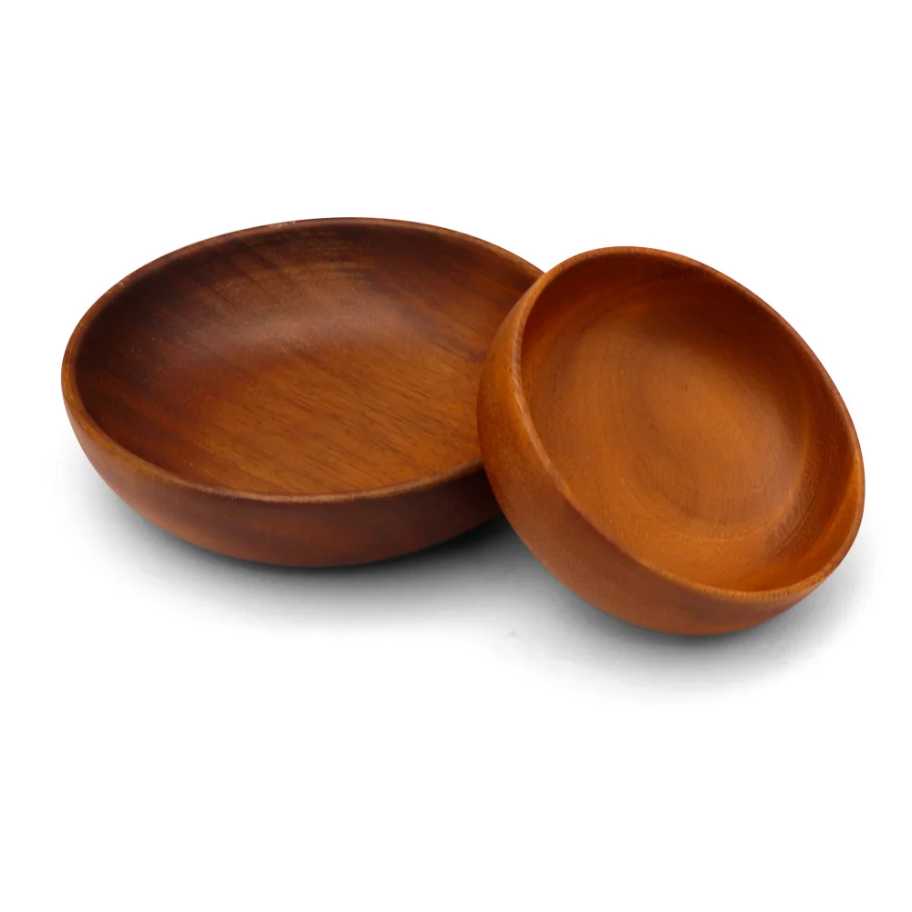 

Jaswehome Natural Eco Friendly Round Wood Plate Acacia Wood Fruit Dishes Wooden Saucer Tea Tray Dessert Dinner Snacks Plates