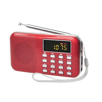 

NEW Ultra-thin product radio old man portable speaker square morning exercise speaker digital FM card speaker
