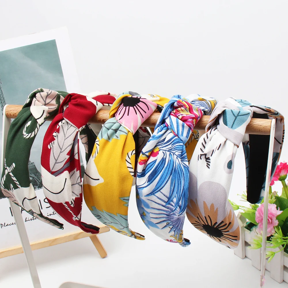 

Top Knot Turban Elastic Hairband Women Headband Printed Anti-slip Hair Band Hair Hoop Hair Accessories Headwear