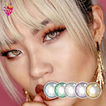 

CALK- 2pcs/Pair ICY SERIES Colored Contact Lenses for Eyes Hybr Contact Lens Eye Color Cosmetic Eye Makeup Overlap pupil