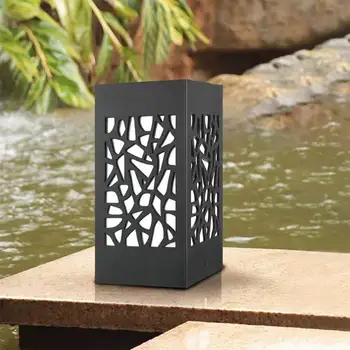 

8LED Square Solar Energy Powered Pillar Lamps Waterproof Stigma Light Outdoor Garden Enclosing Wall Decorative Lights