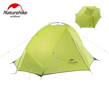 

NatureHike 2 Person Camping Tent ultralight 20D Silicone Fabric Tents Double-layer Aluminum Rod Outdoor Tent 4 Season